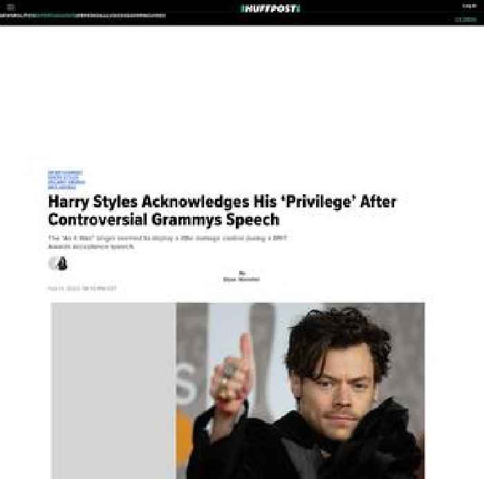

    Harry Styles Acknowledges His ‘Privilege’ After Controversial Grammys Speech

