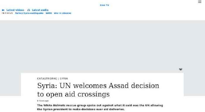 Syria: UN welcomes Assad decision to open aid crossings