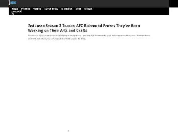 
                        Ted Lasso Season 3 Teaser: Watch AFC Richmond Get Crafty
