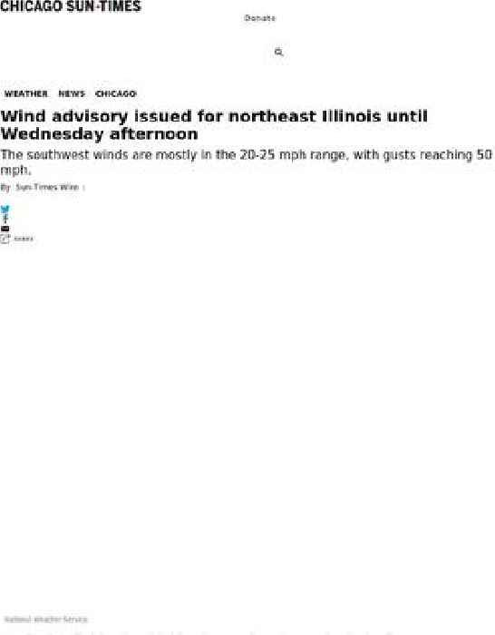Wind advisory issued for northeast Illinois until Wednesday afternoon