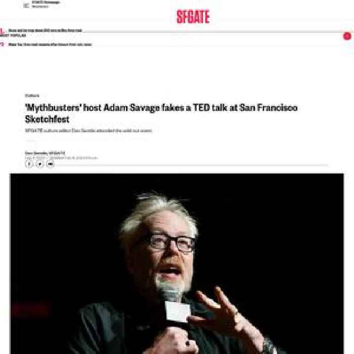 'Mythbusters' host Adam Savage fakes a TED talk at San Francisco Sketchfest