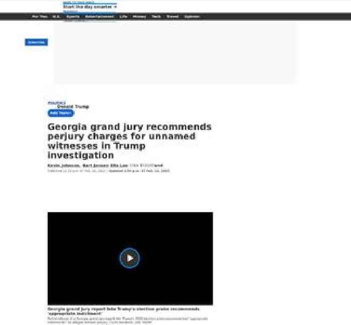 Georgia grand jury recommends perjury charges for unnamed witnesses in Trump investigation