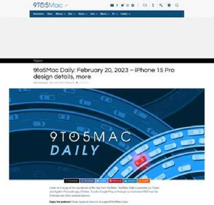 9to5Mac Daily: February 20, 2023 – iPhone 15 Pro design details, more