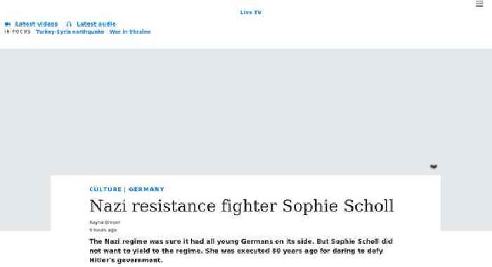 The story of Nazi resistance fighter Sophie Scholl