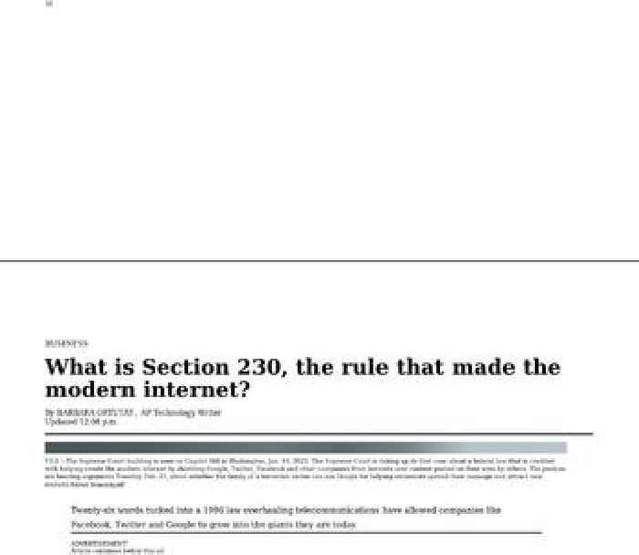 What is Section 230, the rule that made the modern internet?