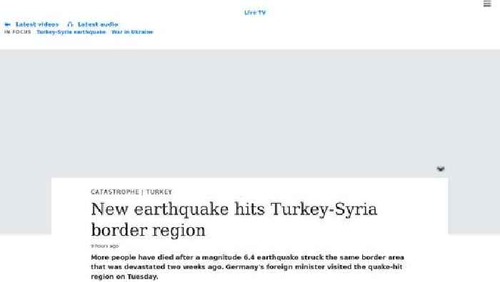 New earthquake hits Turkey-Syria border region, death toll rises