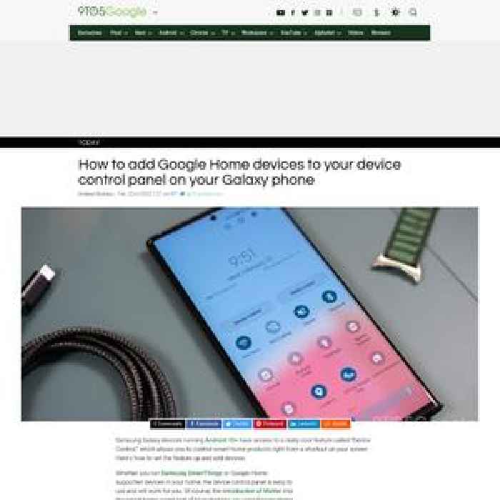 How to add Google Home devices to your device control panel on your Galaxy phone