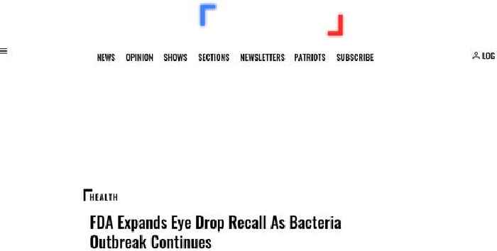 FDA Expands Eye Drop Recall As Bacteria Outbreak Continues