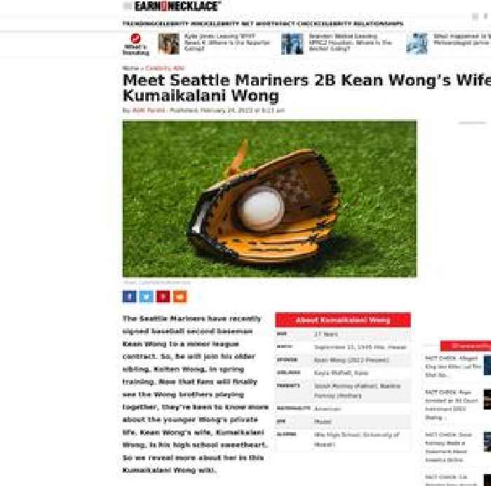 Meet Seattle Mariners Kean Wong’s Wife, Kumaikalani Wong