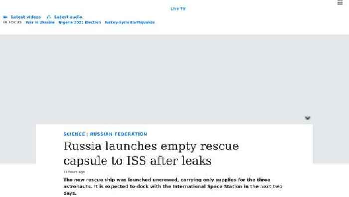 Russia launches empty rescue capsule to ISS after leaks