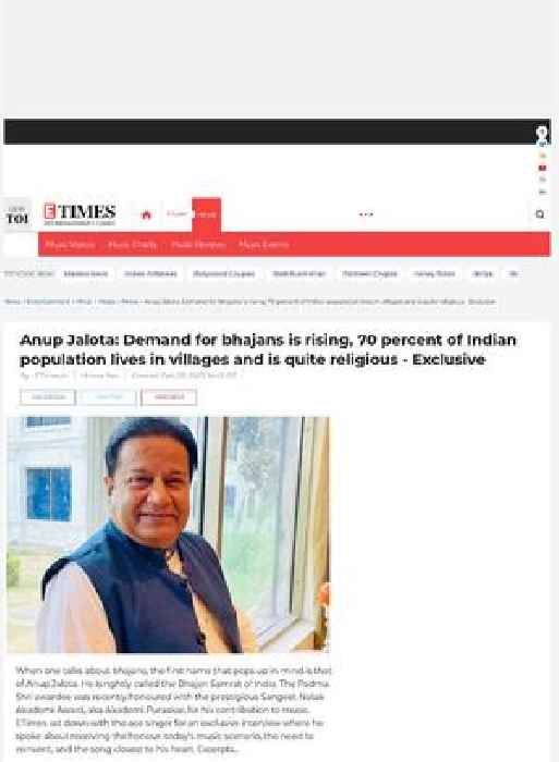 Anup Jalota: Demand for bhajans is rising again