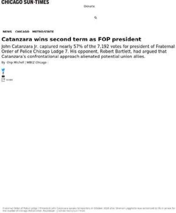 John Catanzara wins second term as Chicago FOP president