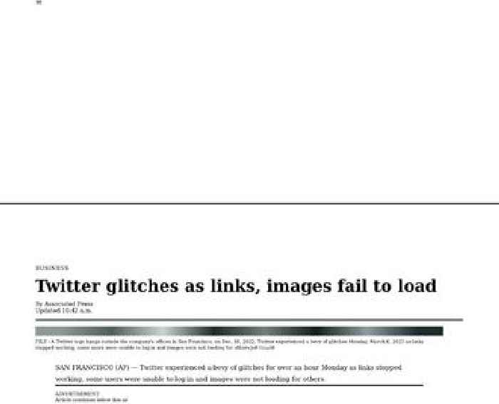 Twitter glitches as links, images fail to load