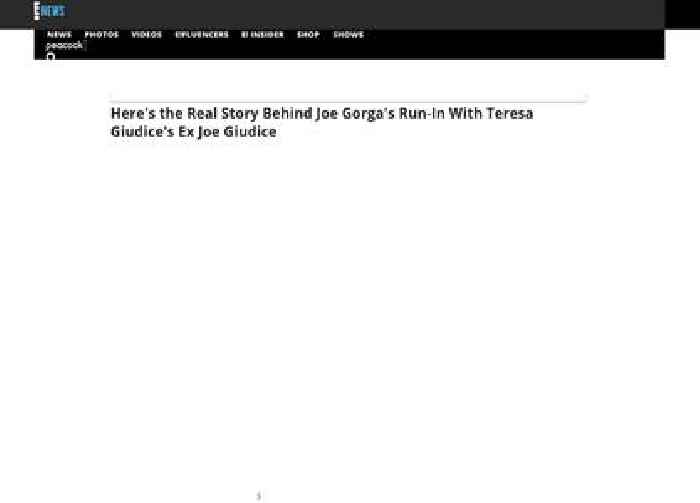
                        The Real Story Behind Joe Gorga's Run-In With Teresa Giudice's Ex Joe
