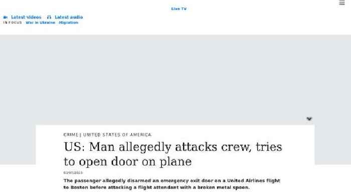 US: Man allegedly attacks crew, tries to open door on plane