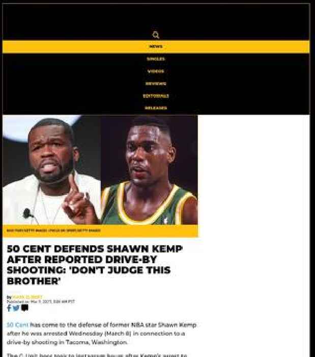 50 Cent Defends Shawn Kemp After Reported Drive-By Shooting: 'Don't Judge This Brother'