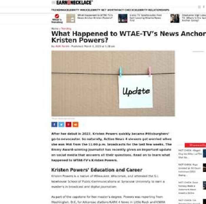 What Happened to WTAE-TV News Anchor Kristen Powers?