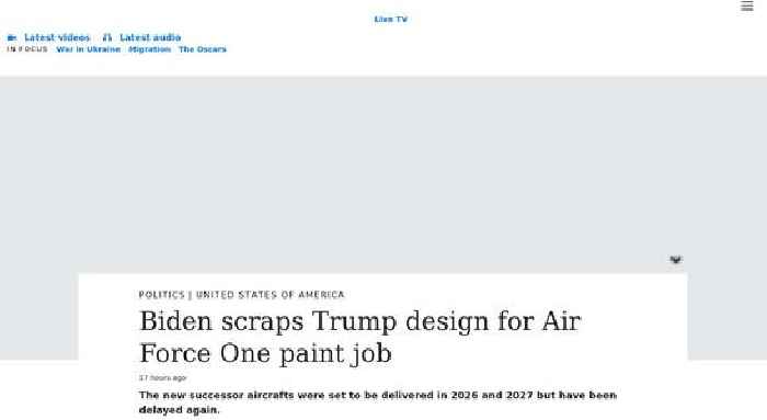 Biden scraps Trump design for Air Force One paint job