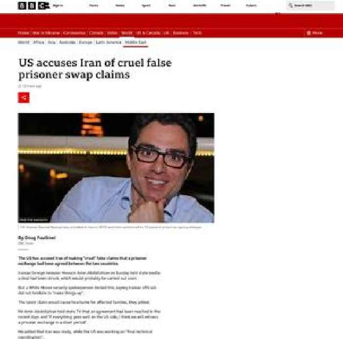 US accuses Iran of cruel false prisoner swap claims