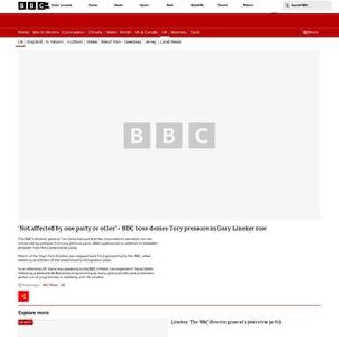 BBC director general Tim Davie denies Tory pressure in Gary Lineker row