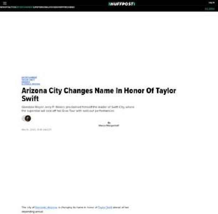 

    Arizona City Changes Name In Honor Of Taylor Swift

