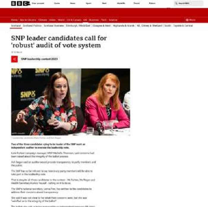SNP leader candidates call for 'robust' audit of vote system