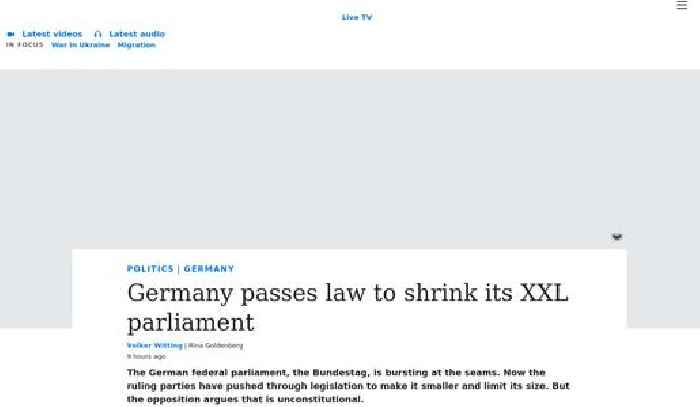 Germany passes law to shrink its XXL parliament