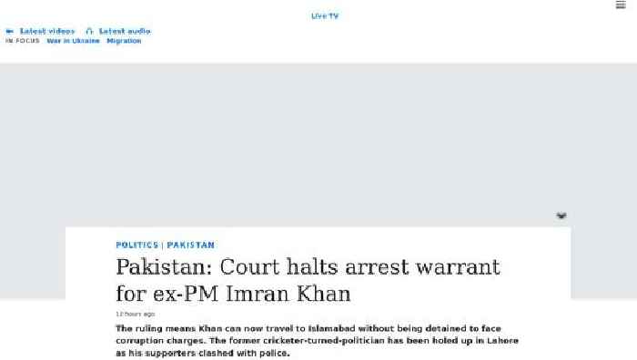 Pakistan: Court halts arrest warrant for ex-PM Imran Khan