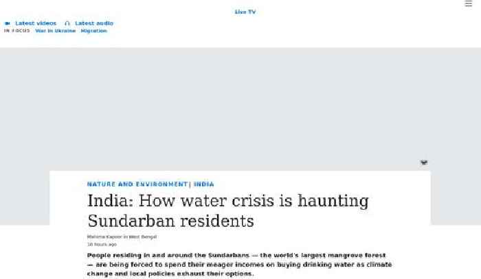 India: How water crisis is haunting Sundarban residents