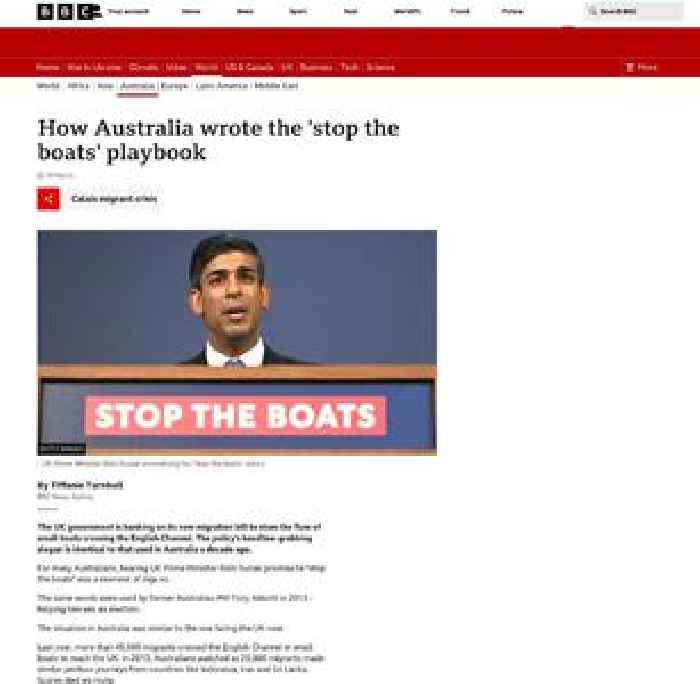 How Australia wrote the 'stop the boats' playbook