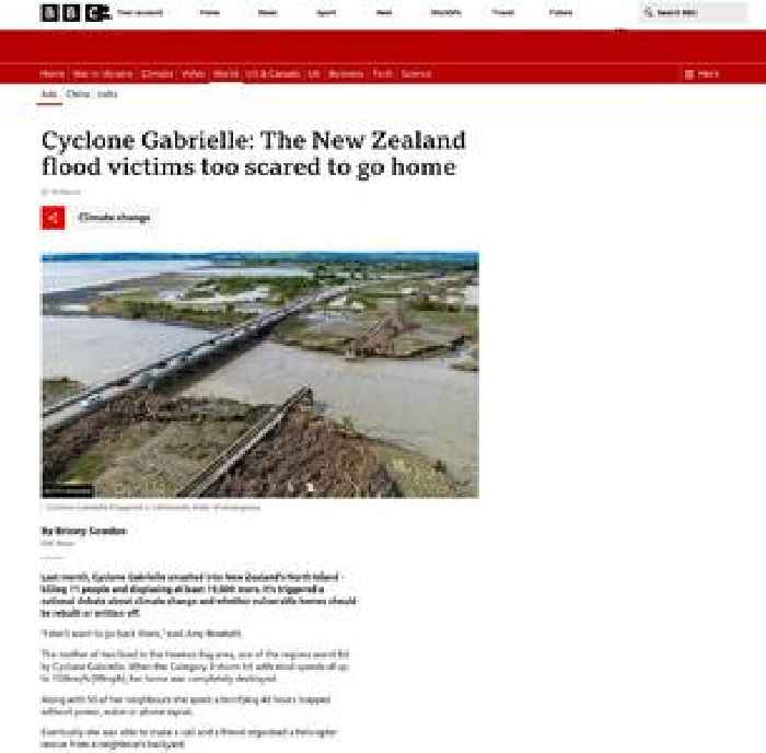 Cyclone Gabrielle: The New Zealand flood victims too scared to go home