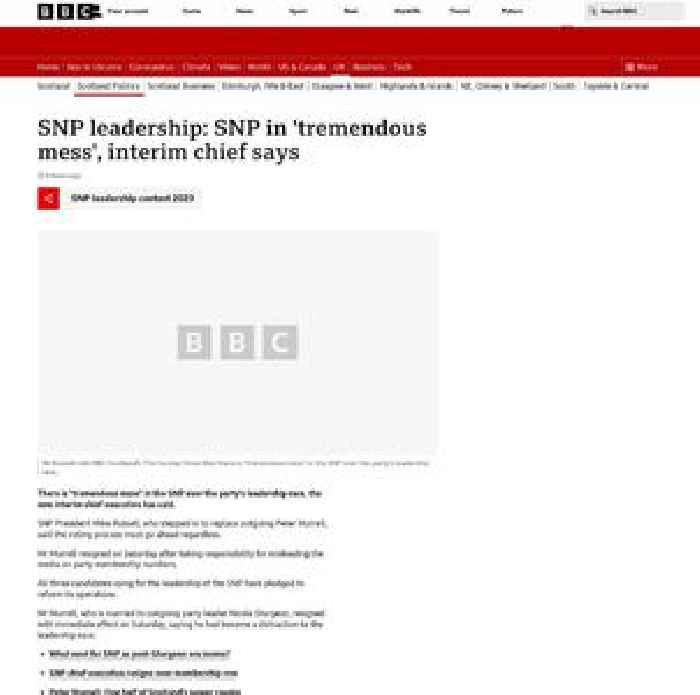 SNP leadership: Decisions need to be made by 'big team', says Forbes