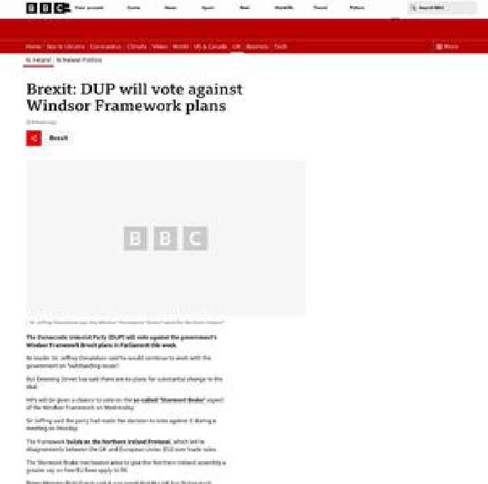 Brexit: DUP will vote against government plans