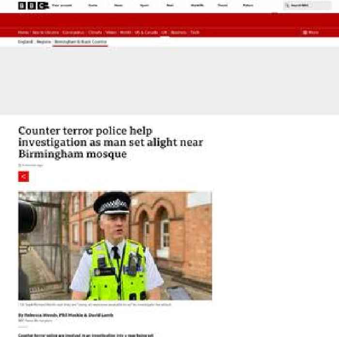Birmingham: Arrest after man set alight near mosque