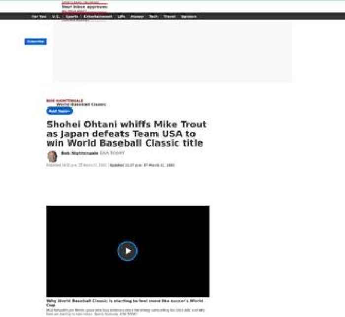 Shohei Ohtani whiffs Mike Trout as Japan defeats Team USA to win World Baseball Classic title