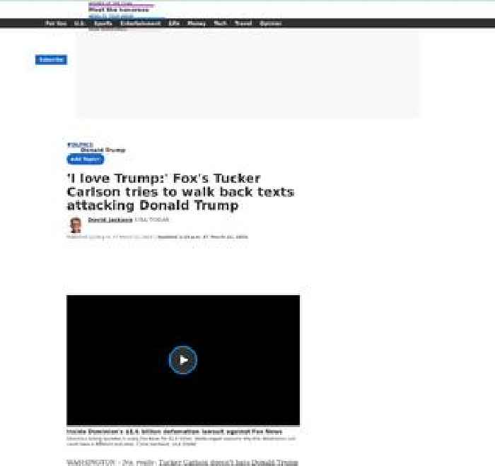 'I love Trump:' Fox's Tucker Carlson tries to walk back texts attacking Donald Trump