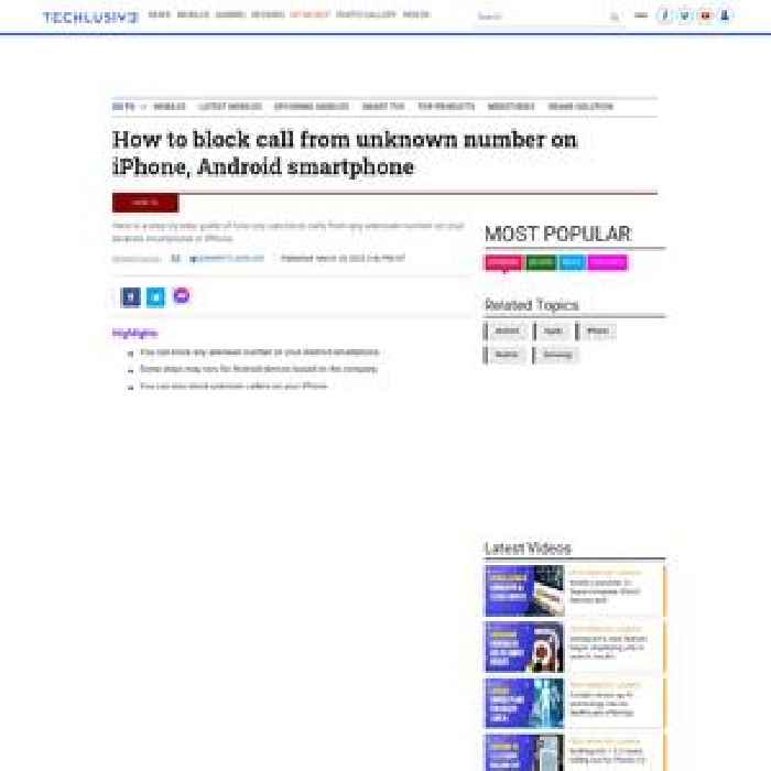 How to block call from unknown number on iPhone, Android smartphone