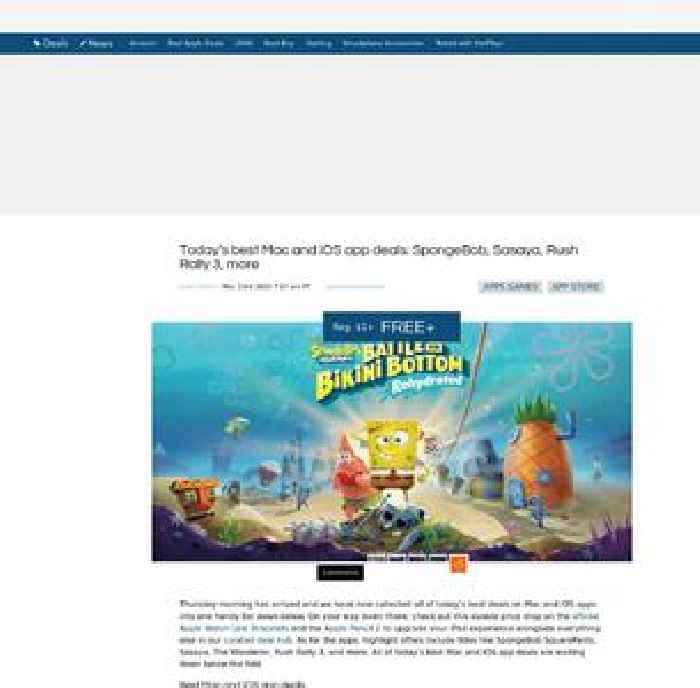 Today’s best Mac and iOS app deals: SpongeBob, Sasaya, Rush Rally 3, more