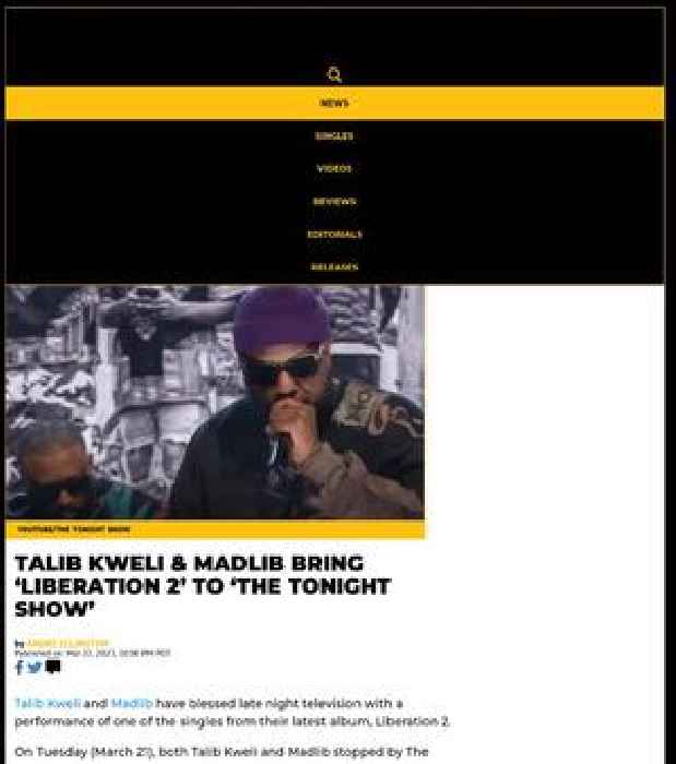 Talib Kweli & Madlib Bring ‘Liberation 2’ To ‘The Tonight Show’