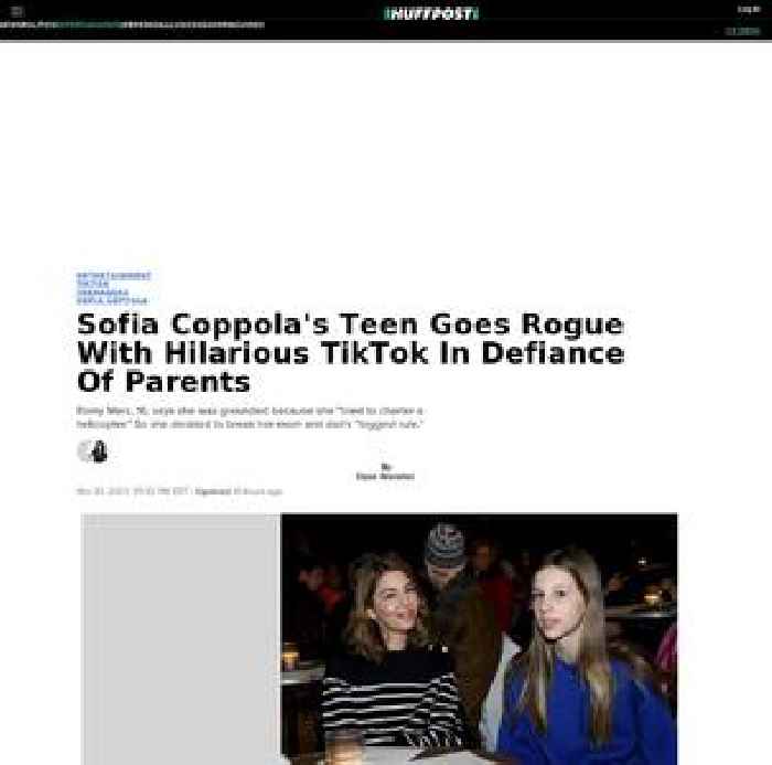 

    Sofia Coppola's Teen Goes Rogue With Hilarious TikTok In Defiance Of Parents

