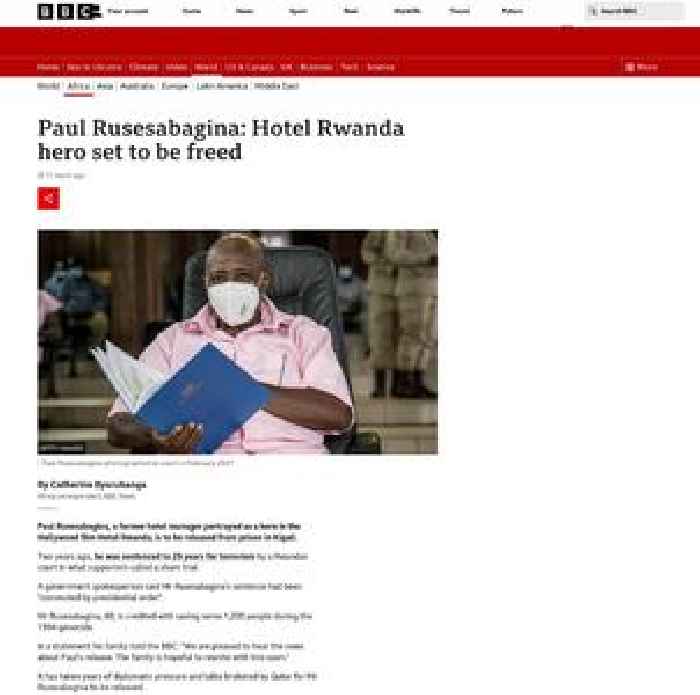 Paul Rusesabagina: Hotel Rwanda hero set to be freed