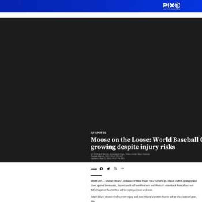 Moose on the Loose: World Baseball Classic keeps growing despite injury risks