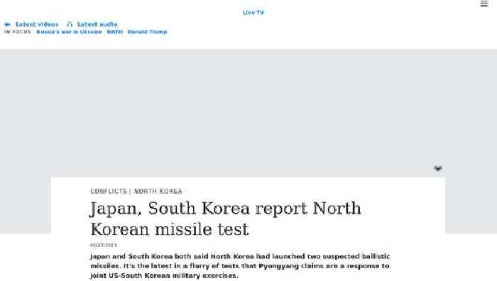 Japan, South Korea report North Korean missile test