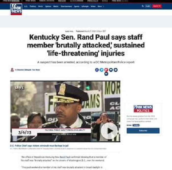 Kentucky Sen. Rand Paul says staff member 'brutally attacked,' sustained 'life-threatening' injuries