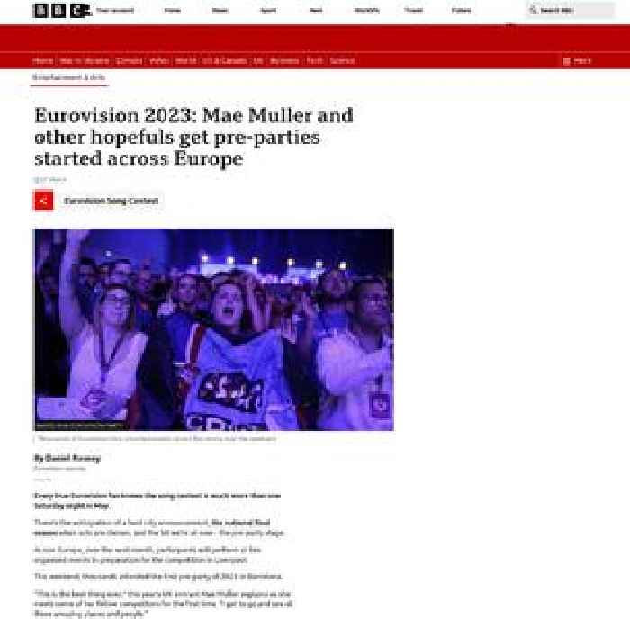 Eurovision 2023: Mae Muller and other hopefuls get pre-parties started across Europe