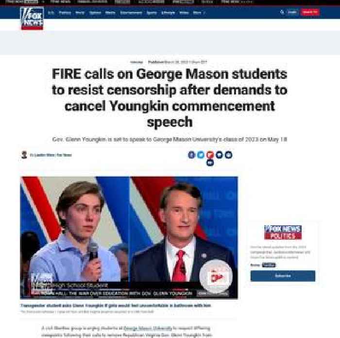 FIRE calls on George Mason students to resist censorship after demands to cancel Youngkin commencement speech