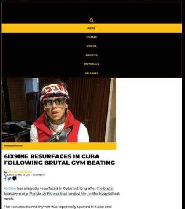6ix9ine Resurfaces In Cuba Following Brutal Gym Beating