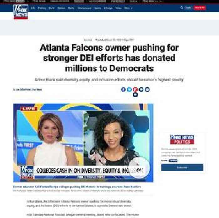 Atlanta Falcons owner pushing for stronger DEI efforts has donated millions to Democrats