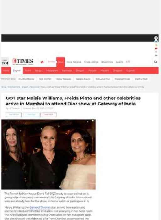 Maisie, Freida and other celebs arrive in Mumbai