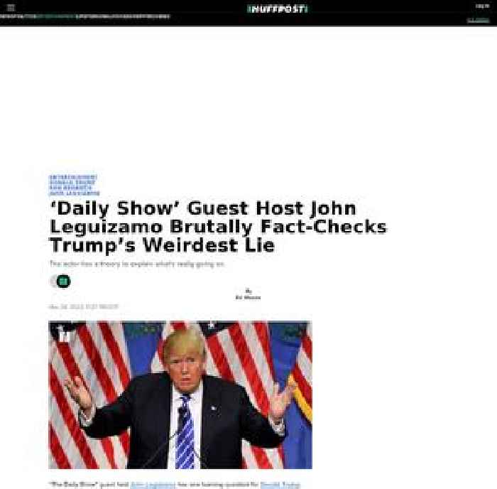 

    ‘Daily Show’ Guest Host John Leguizamo Brutally Fact-Checks Trump’s Weirdest Lie

